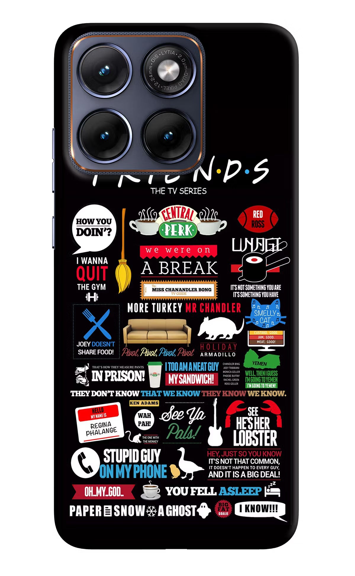 FRIENDS Moto Edge 70 Fusion Hard Case Back Cover by Casekaro