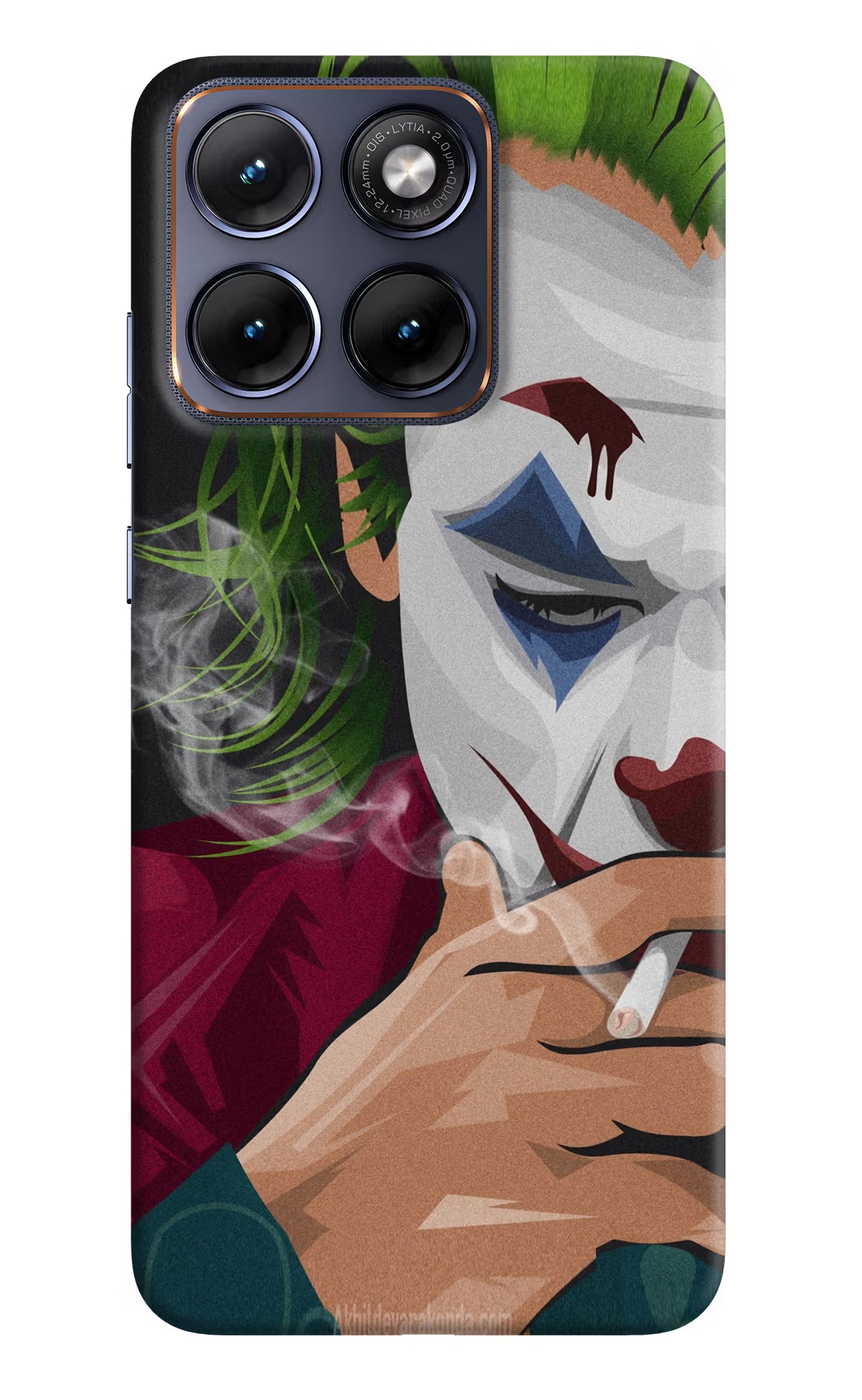 Joker Smoking Moto Edge 70 Fusion Hard Case Back Cover by Casekaro