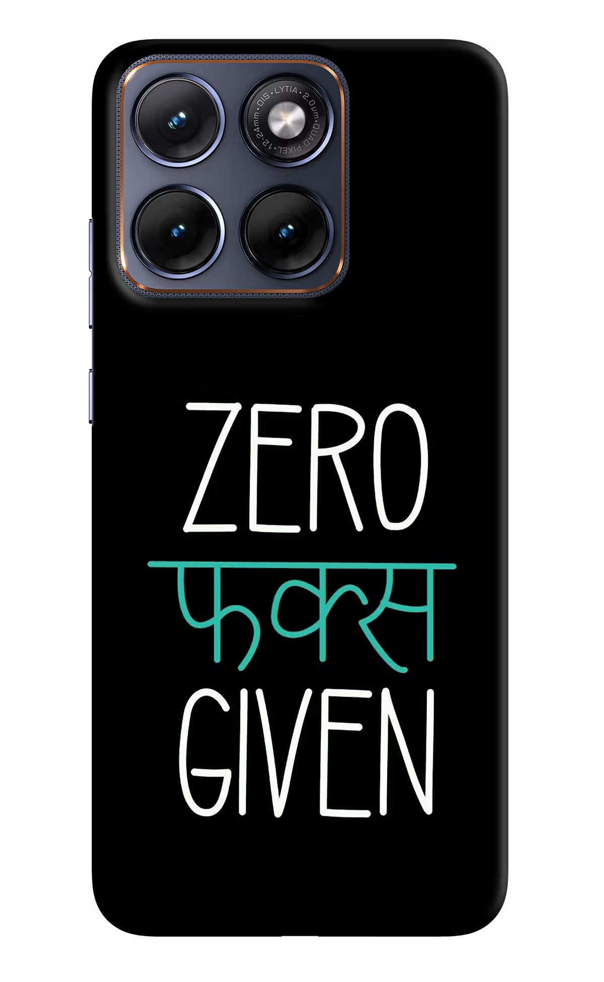 Zero Fucks Given Moto Edge 70 Fusion Hard Case Back Cover by Casekaro