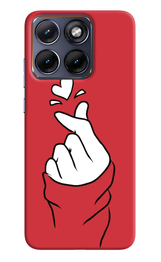 Korean Love Sign Moto Edge 70 Fusion Hard Case Back Cover by Casekaro