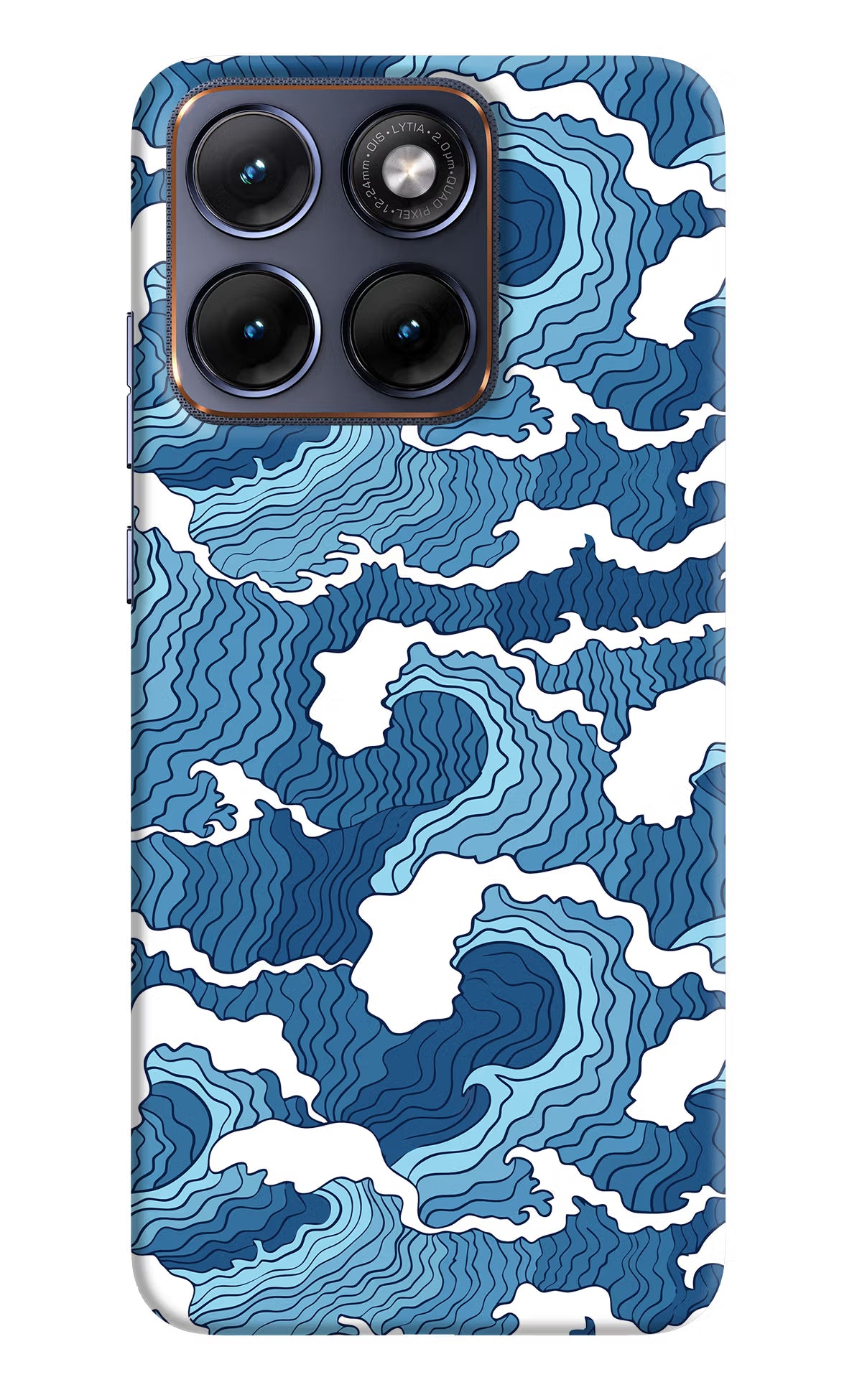 Blue Waves Moto Edge 70 Fusion Hard Case Back Cover by Casekaro