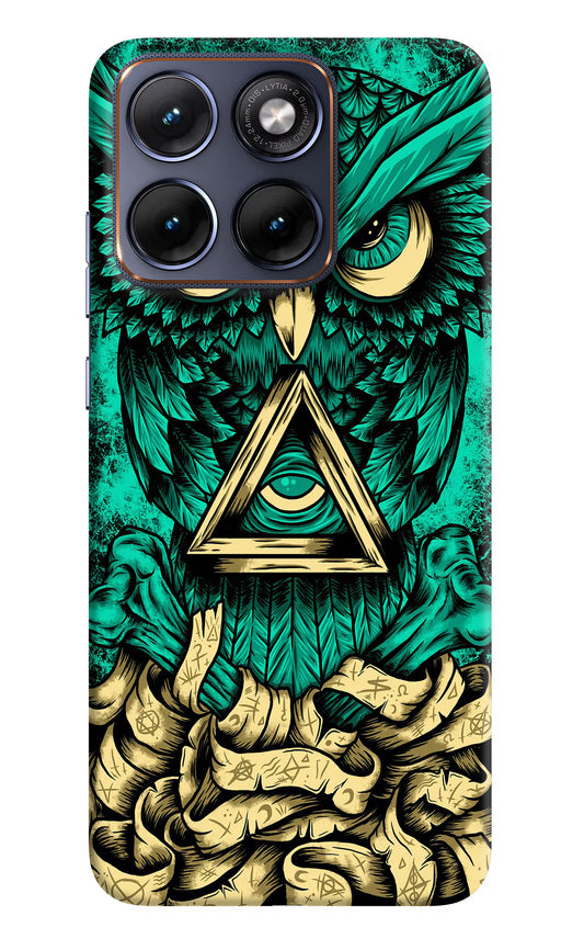 Green Owl Moto Edge 70 Fusion Hard Case Back Cover by Casekaro