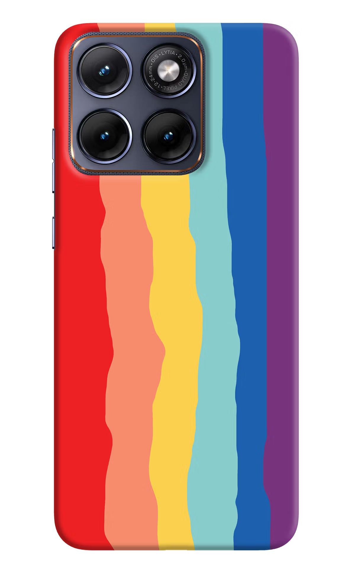 Rainbow Moto Edge 70 Fusion Hard Case Back Cover by Casekaro