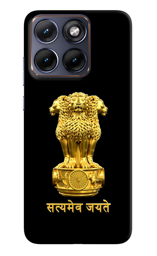 Satyamev Jayate Golden Moto Edge 70 Fusion Hard Case Back Cover by Casekaro