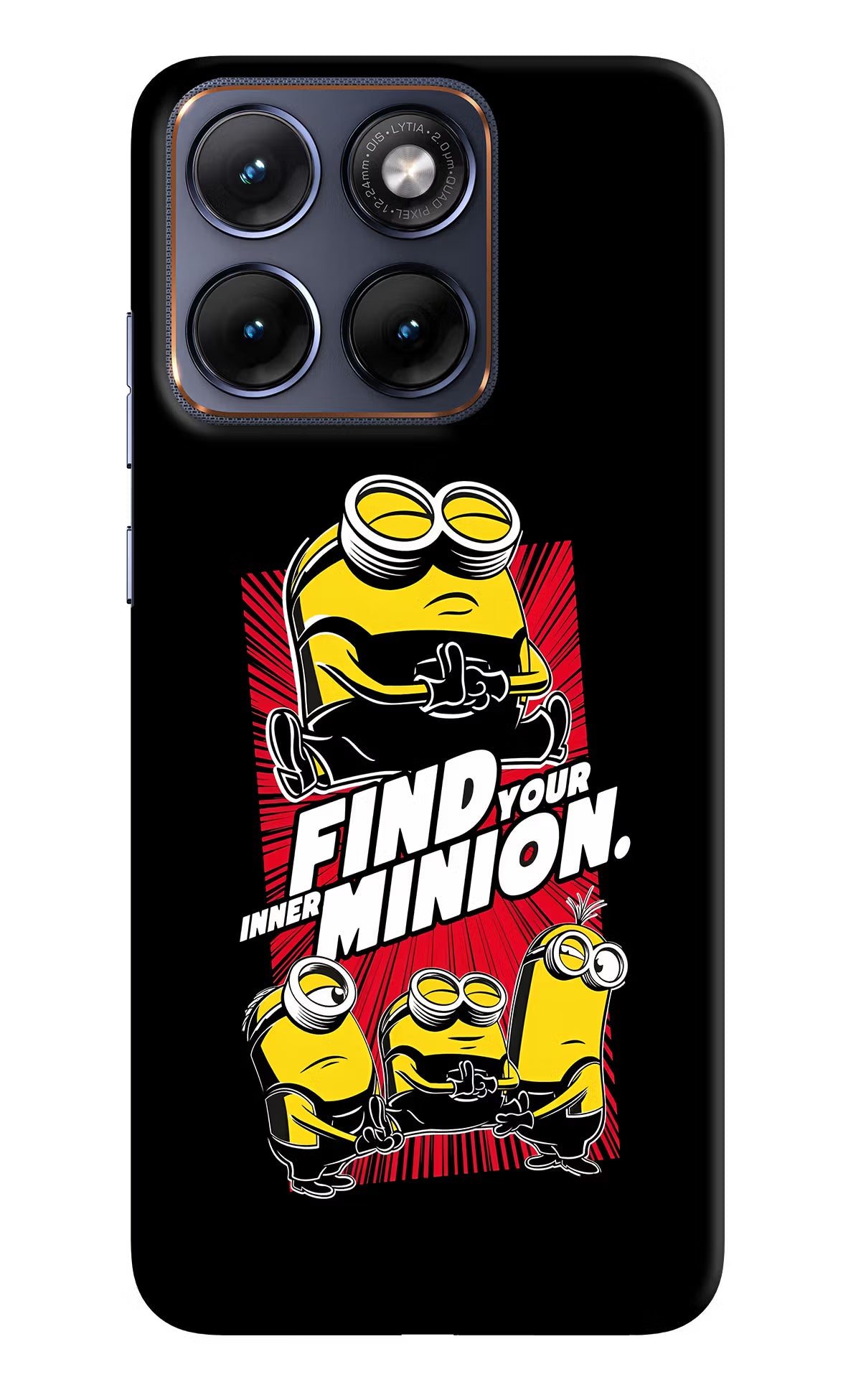 Find your inner Minion Moto Edge 70 Fusion Hard Case Back Cover by Casekaro