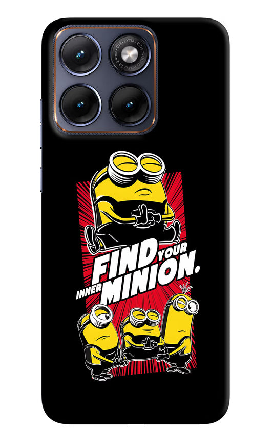 Find your inner Minion Moto Edge 70 Fusion Hard Case Back Cover by Casekaro