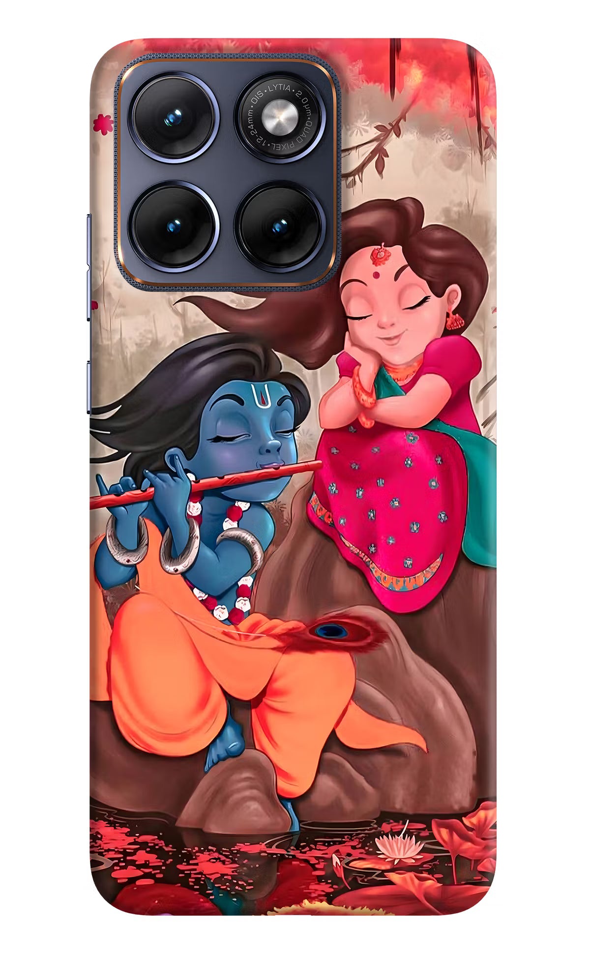 Radhe Krishna Moto Edge 70 Fusion Hard Case Back Cover by Casekaro