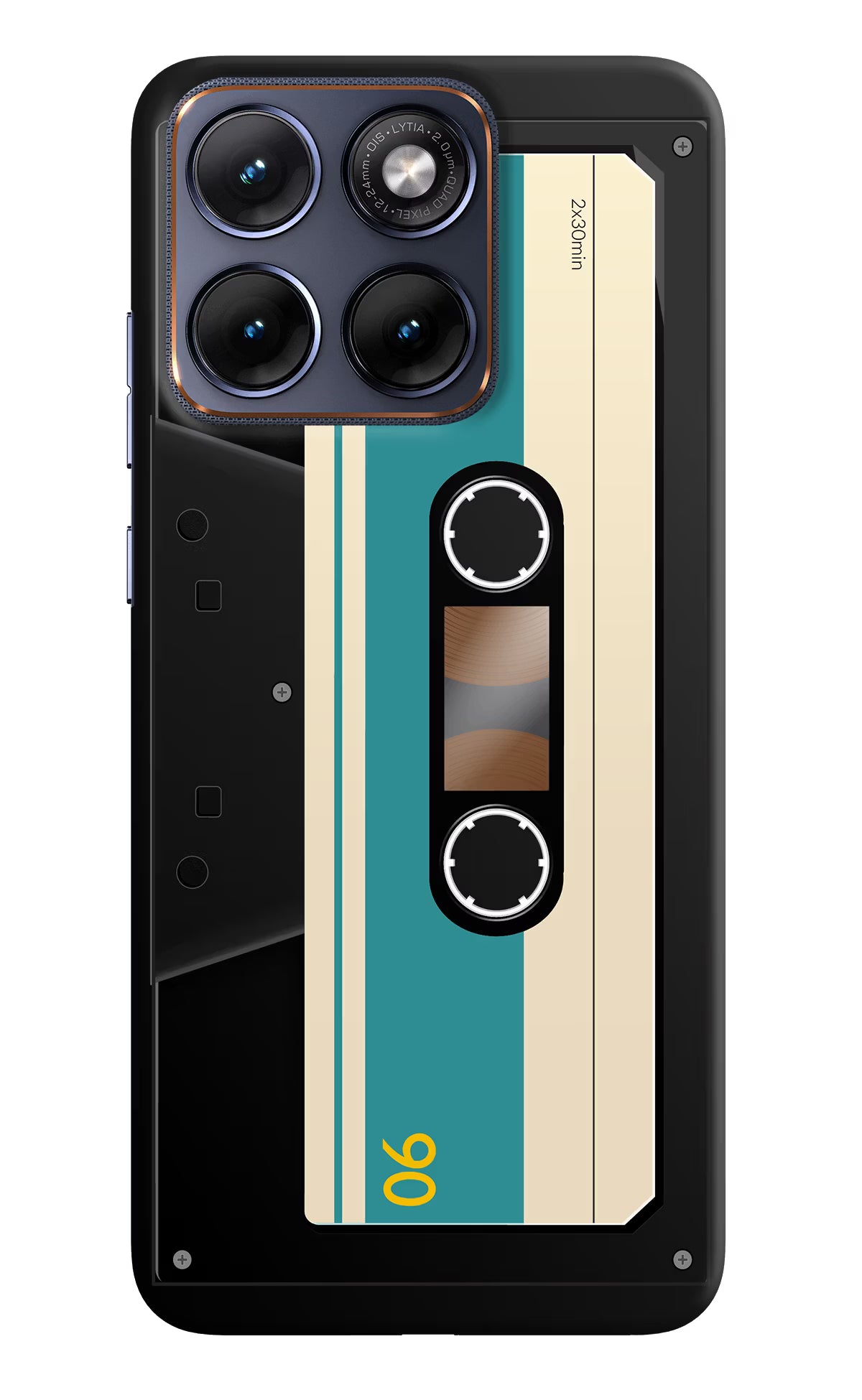 Cassette Moto Edge 70 Fusion Hard Case Back Cover by Casekaro