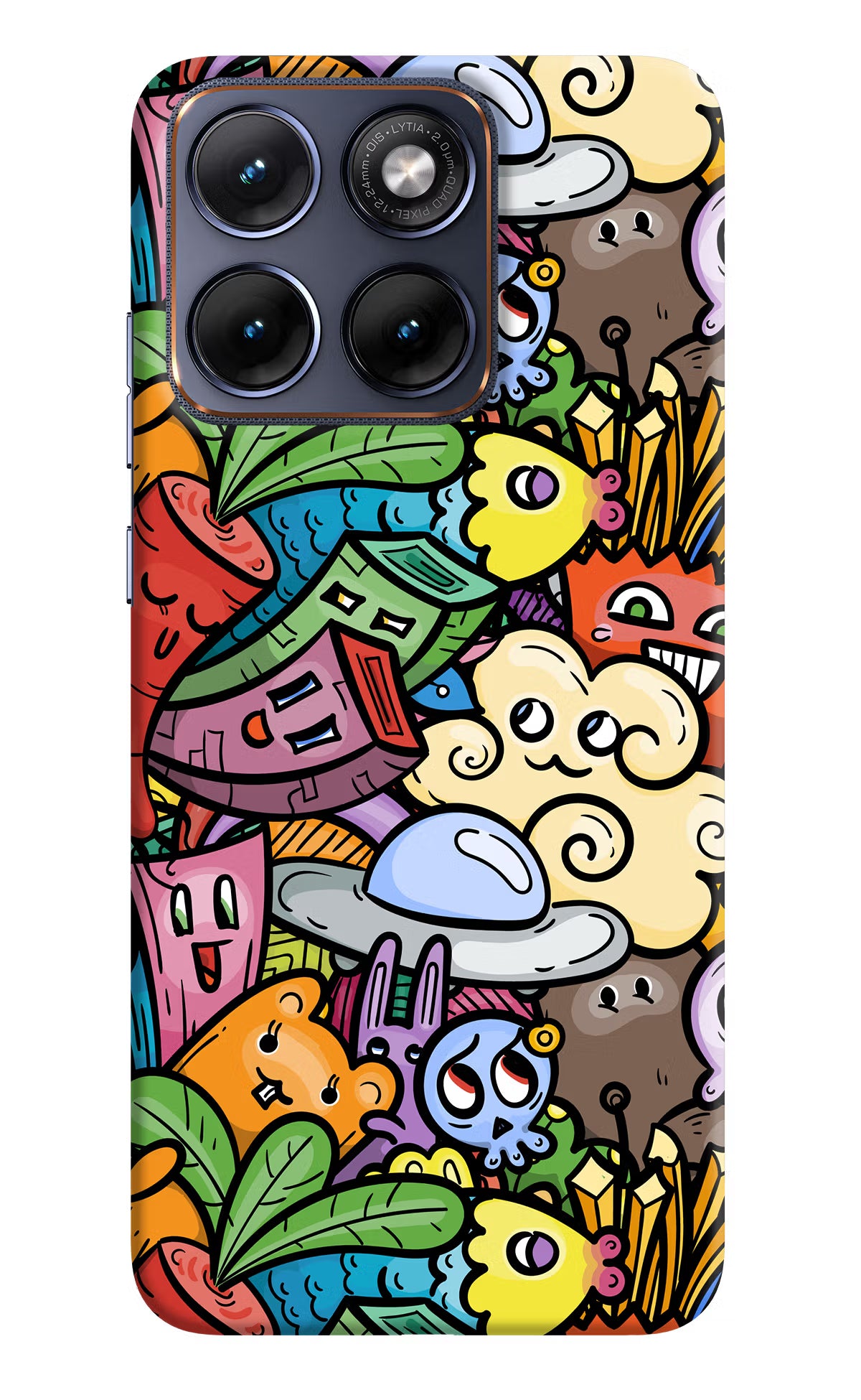 Veggie Doodle Moto Edge 70 Fusion Hard Case Back Cover by Casekaro