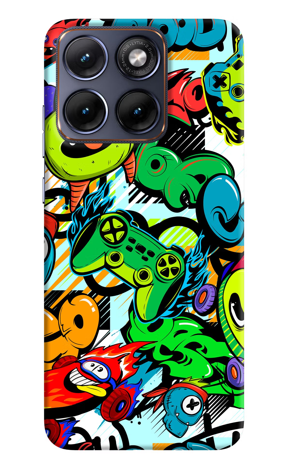 Game Doodle Moto Edge 70 Fusion Hard Case Back Cover by Casekaro