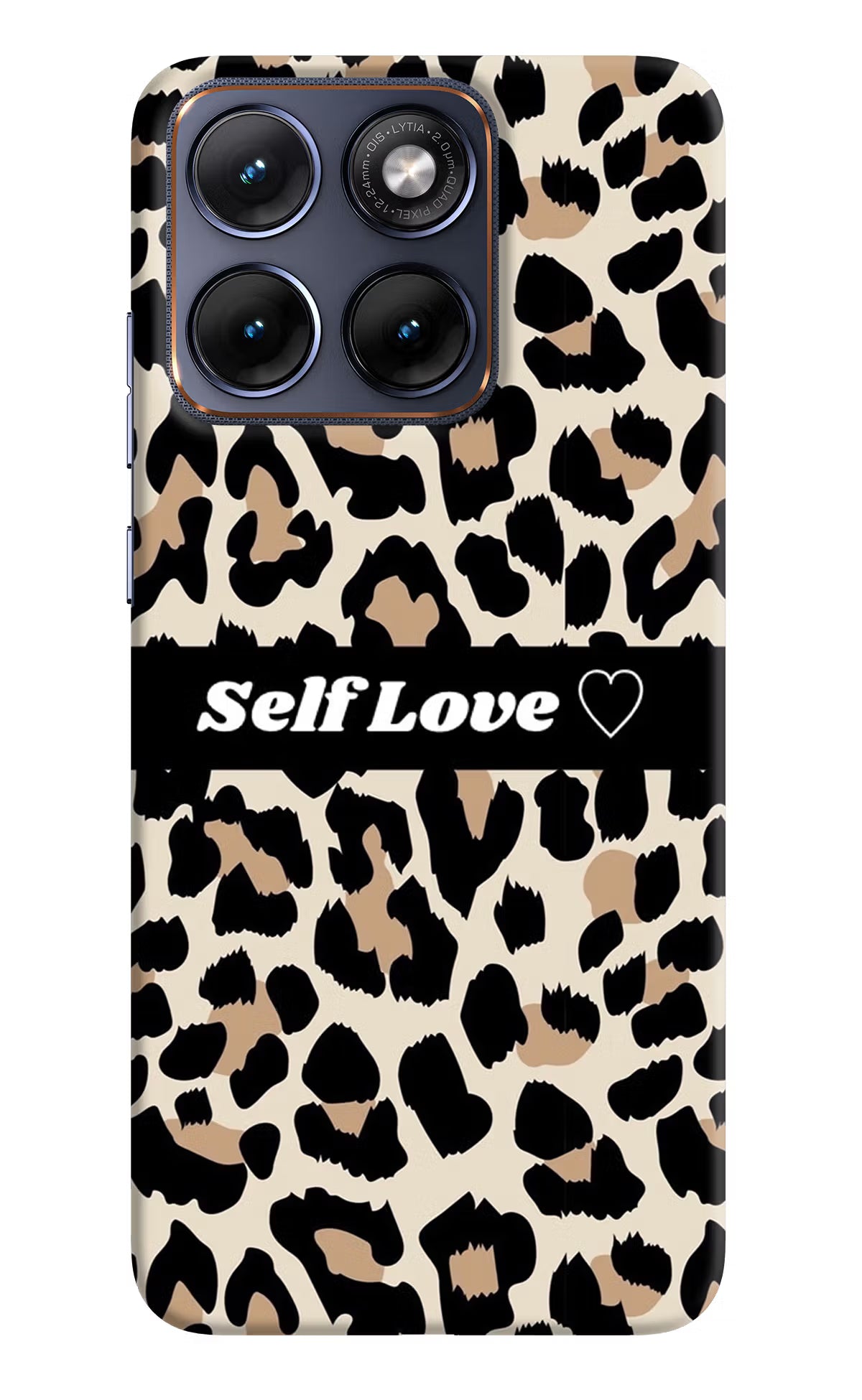 Leopard Print Self Love Moto Edge 70 Fusion Hard Case Back Cover by Casekaro
