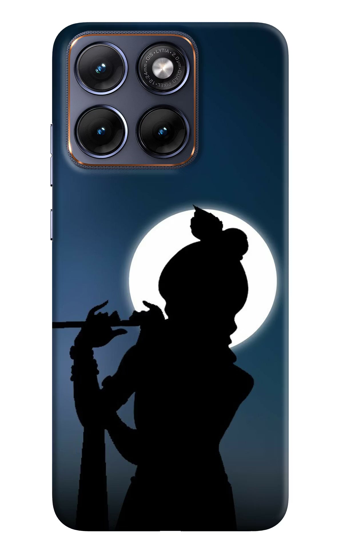 Shri Krishna Silhouette Moto Edge 70 Fusion Hard Case Back Cover by Casekaro