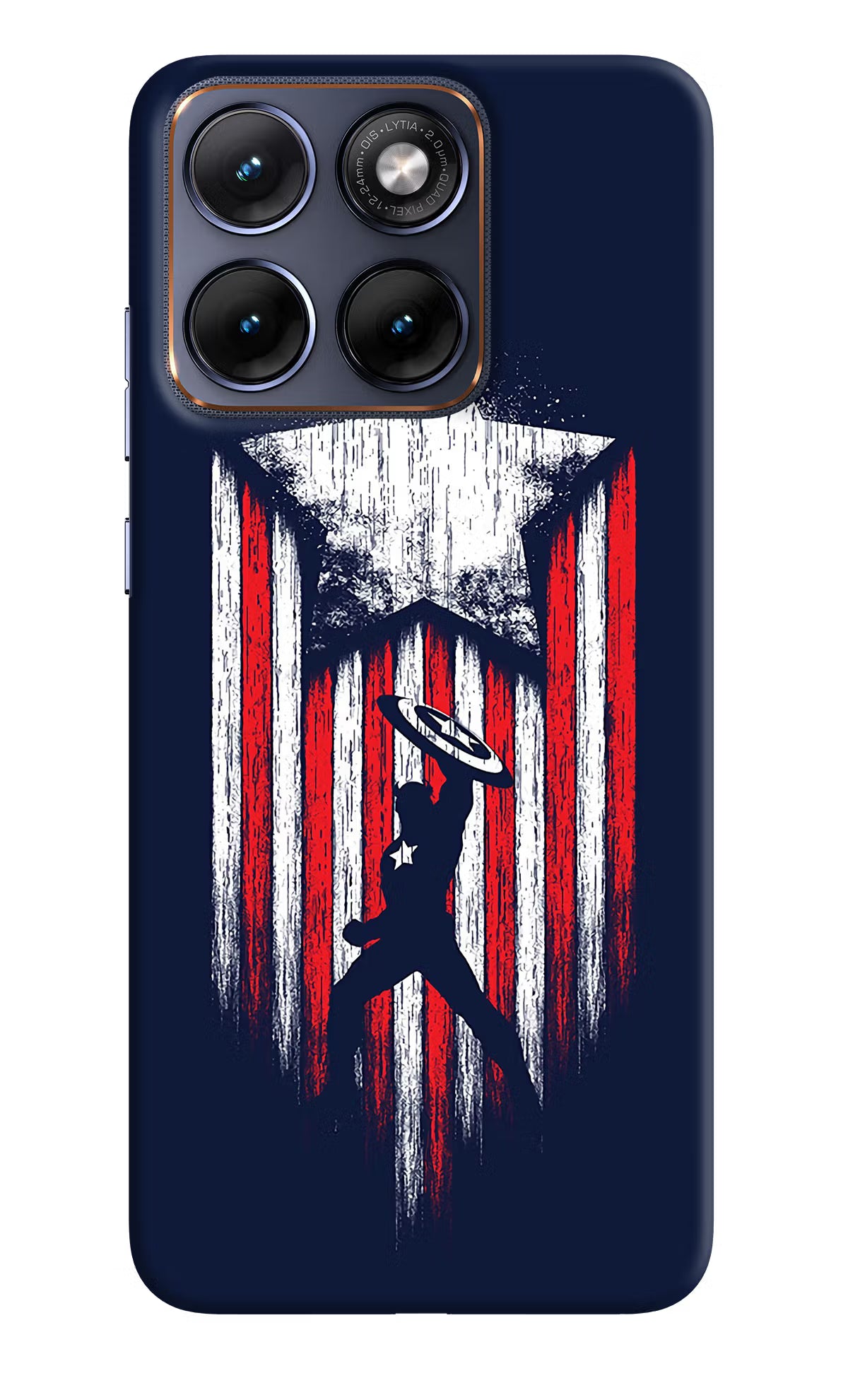 Captain America Marvel Art Moto Edge 70 Fusion Hard Case Back Cover by Casekaro