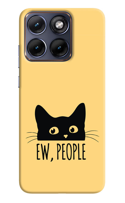 Ew People Catitude Moto Edge 70 Fusion Hard Case Back Cover by Casekaro