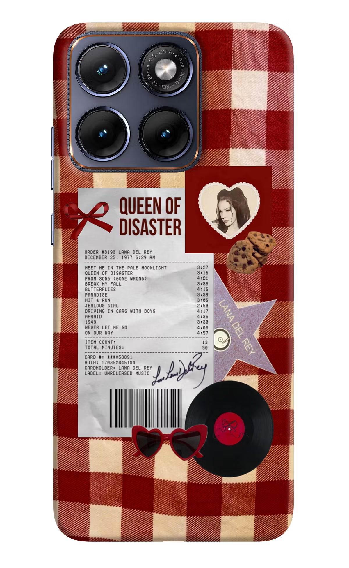 Queen of Disaster Moto Edge 70 Fusion Hard Case Back Cover by Casekaro