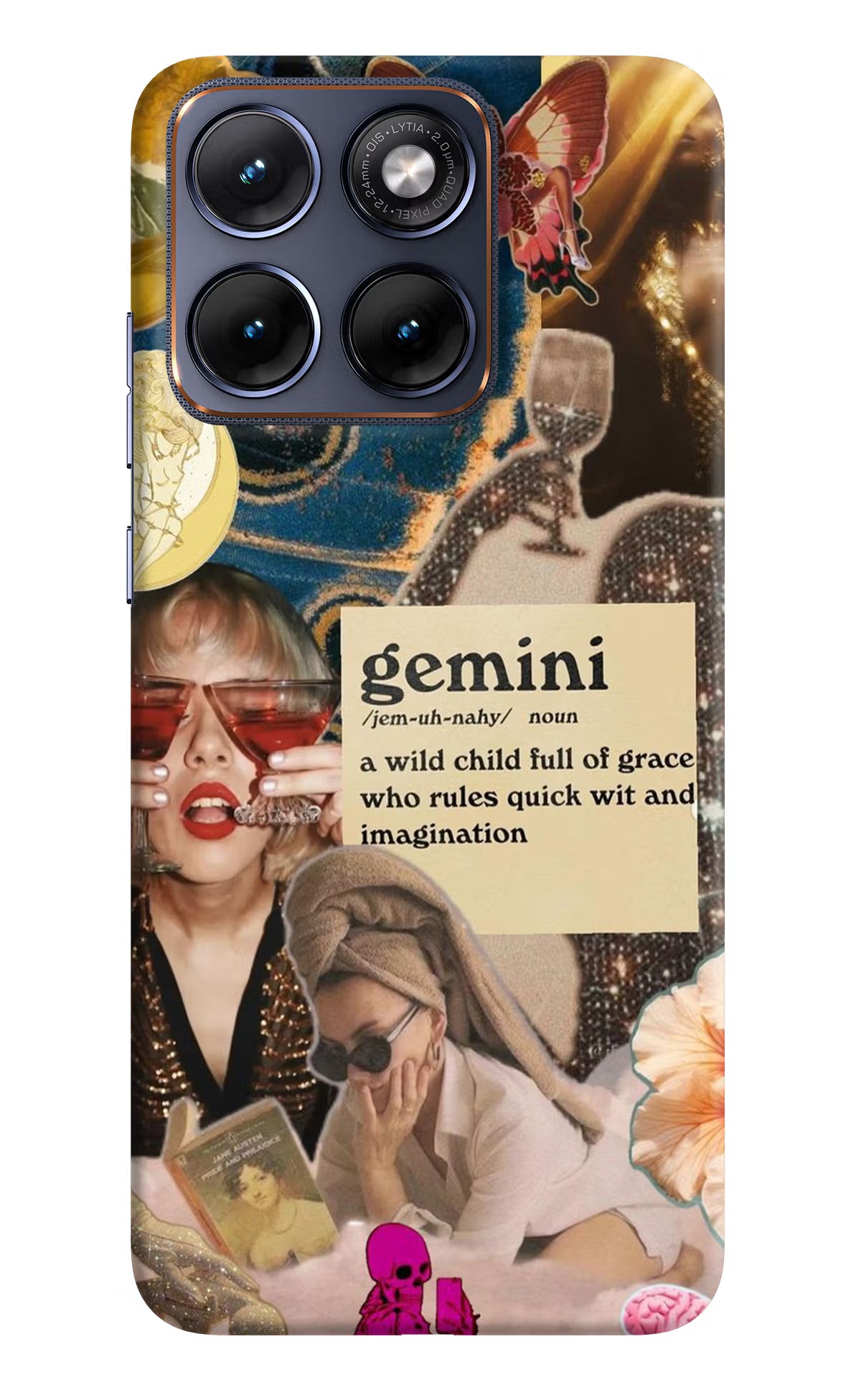 Gemini Zodiac Moto Edge 70 Fusion Hard Case Back Cover by Casekaro