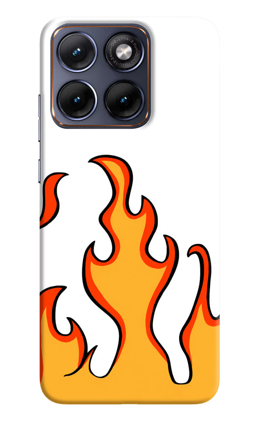 Fired Up – White Moto Edge 70 Fusion Hard Case Back Cover by Casekaro