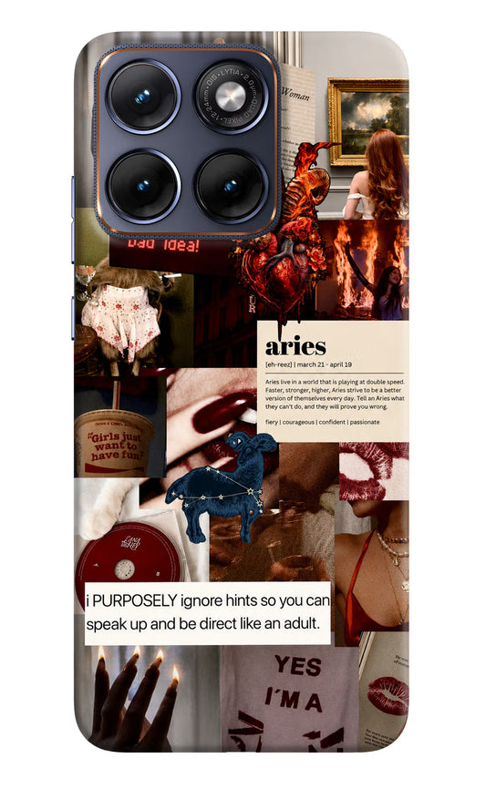 Zodiac Aries Moto Edge 70 Fusion Hard Case Back Cover by Casekaro