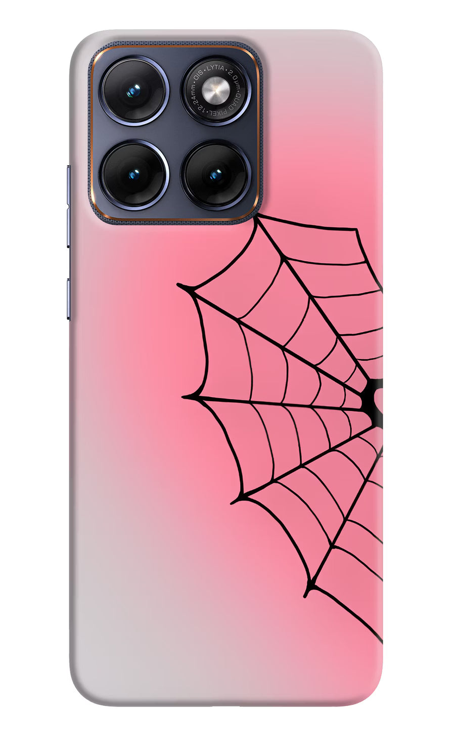 Pink Web Moto Edge 70 Fusion Back Cover, Hard case