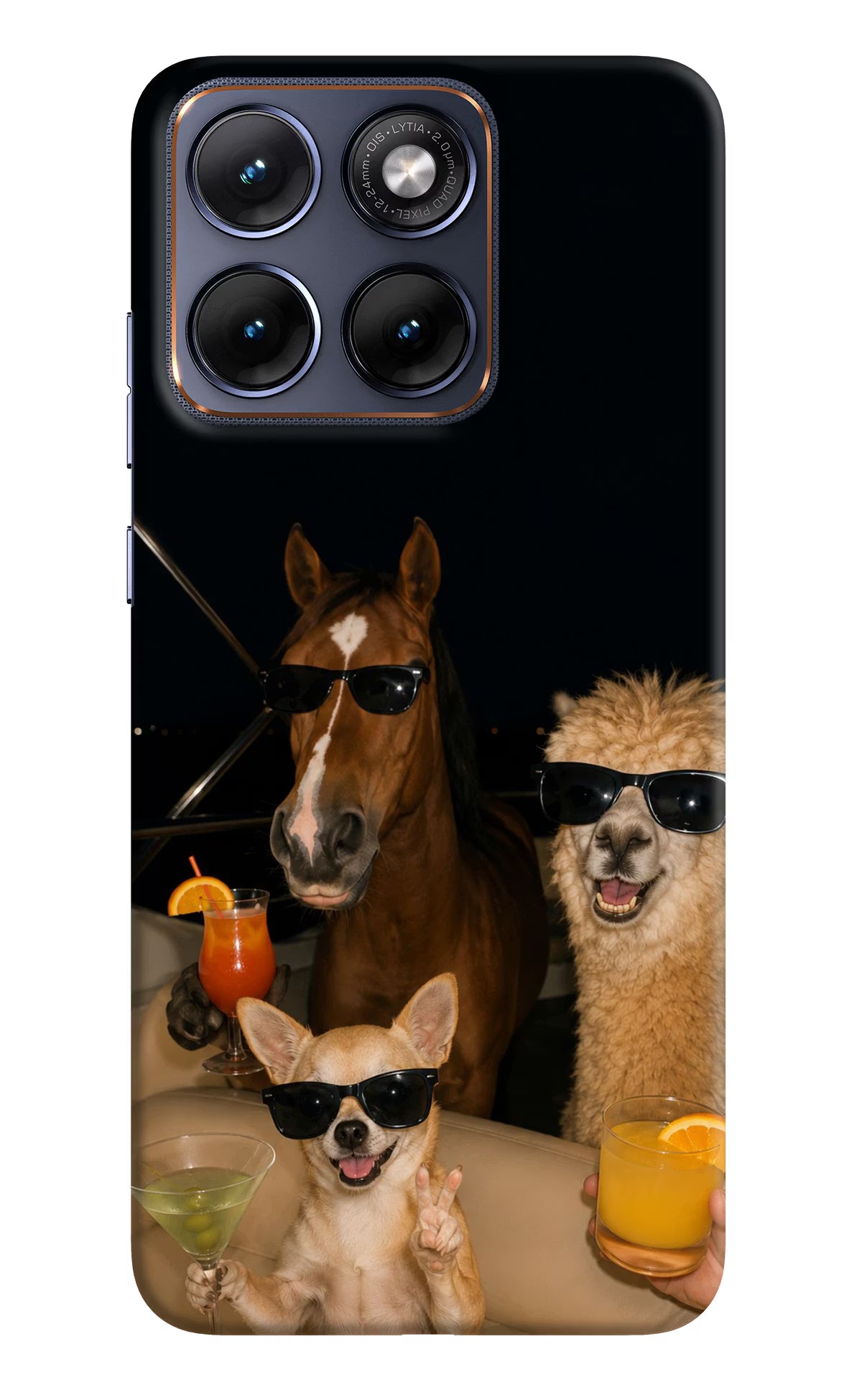Party Squad Moto Edge 70 Fusion Hard Case Back Cover by Casekaro