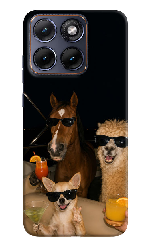 Party Squad Moto Edge 70 Fusion Hard Case Back Cover by Casekaro