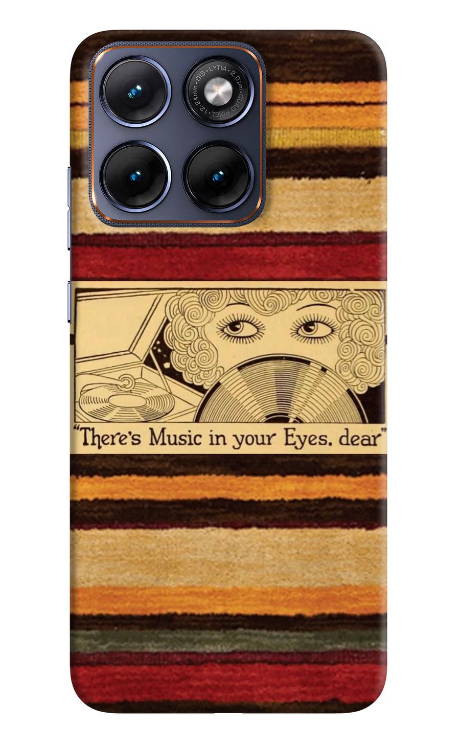 Vinyl Stripes Moto Edge 70 Fusion Back Cover, Hard case