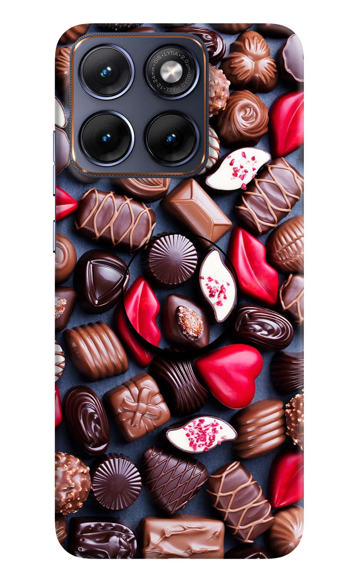 Chocolates Moto Edge 70 Fusion Pop Case by Casekaro