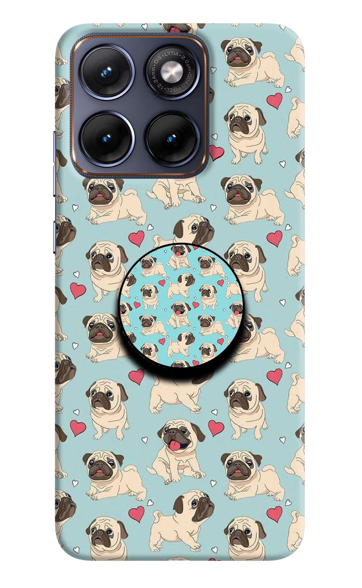 Pug Dog Moto Edge 70 Fusion Pop Case by Casekaro