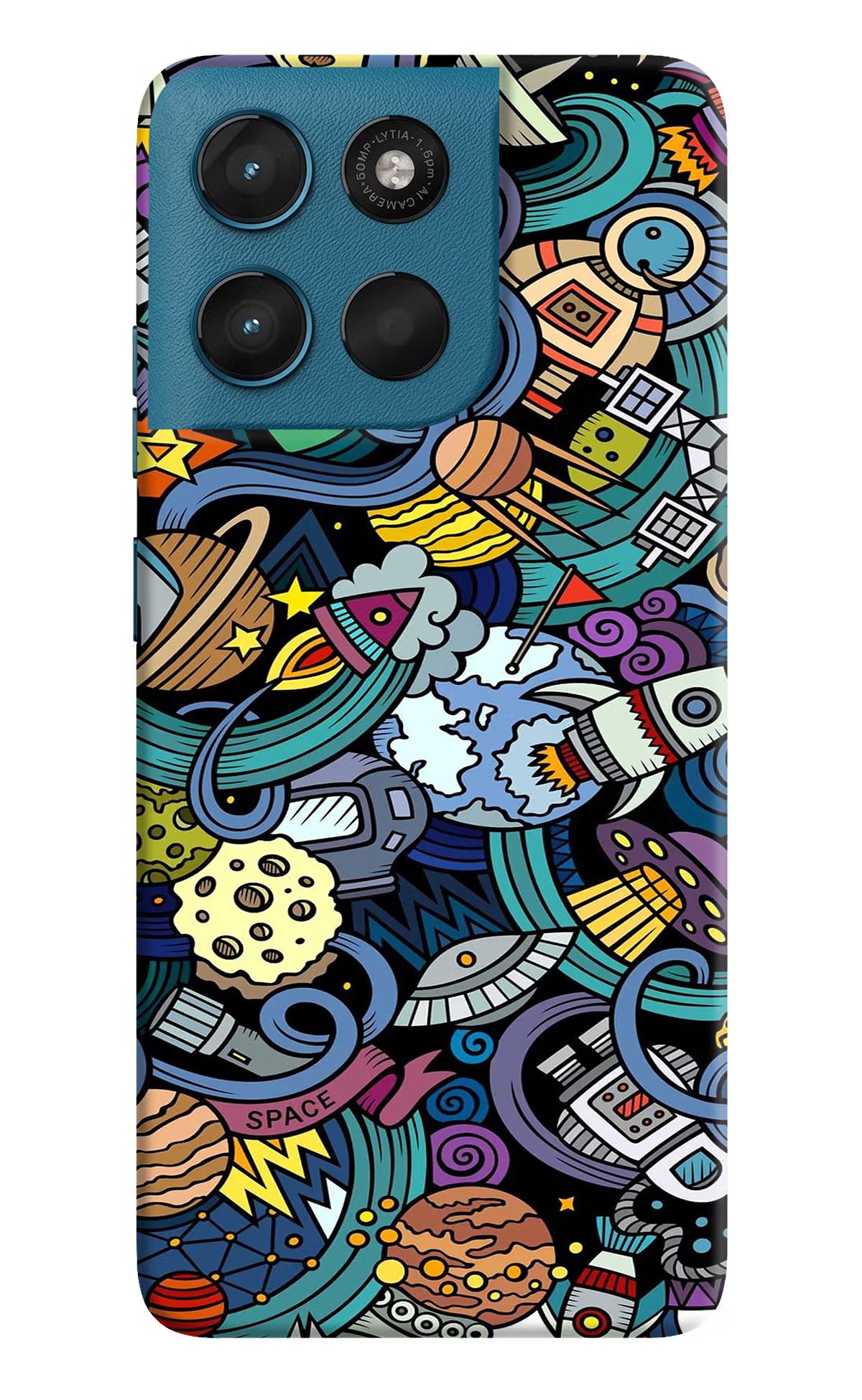 Space Abstract Moto G57 Power 5G Hard Case Back Cover by Casekaro