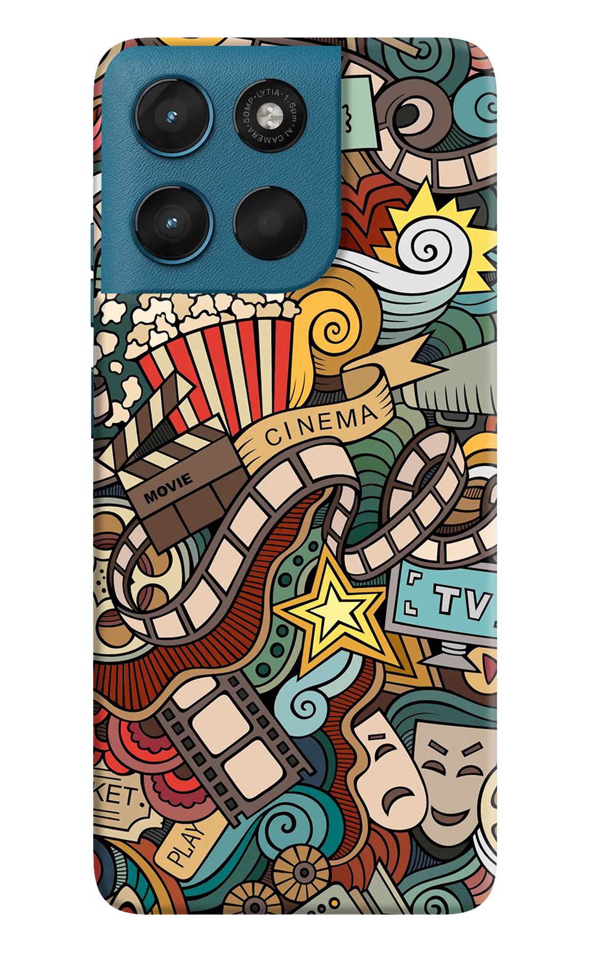 Cinema Abstract Moto G57 Power 5G Hard Case Back Cover by Casekaro