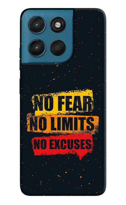 No Fear No Limits No Excuse Moto G57 Power 5G Hard Case Back Cover by Casekaro