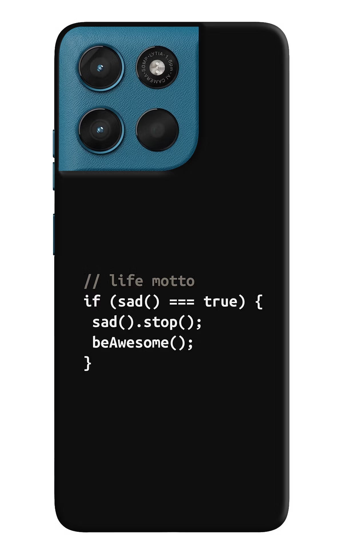 Life Motto Code Moto G57 Power 5G Hard Case Back Cover by Casekaro