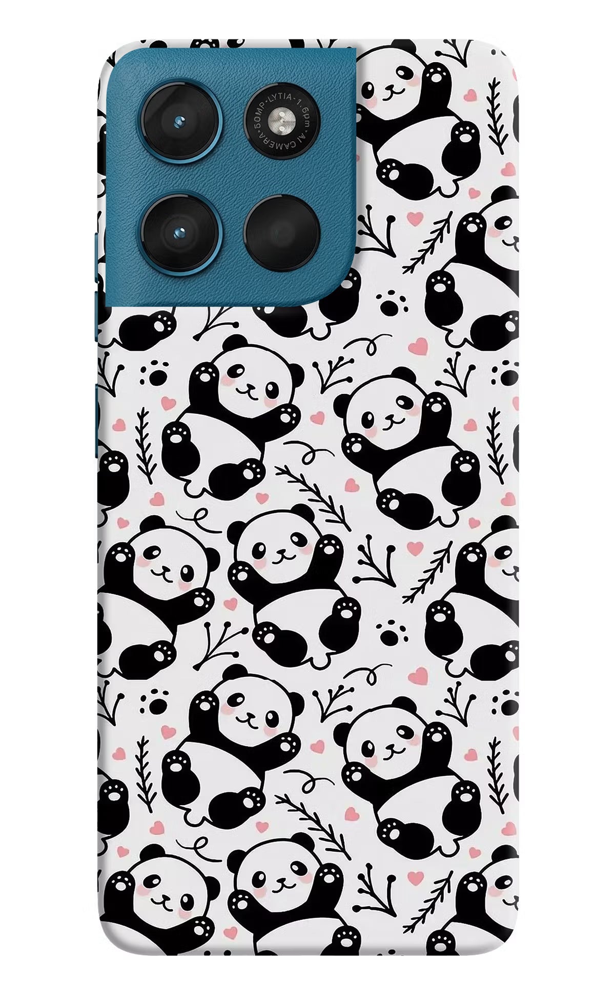 Cute Panda Moto G57 Power 5G Hard Case Back Cover by Casekaro