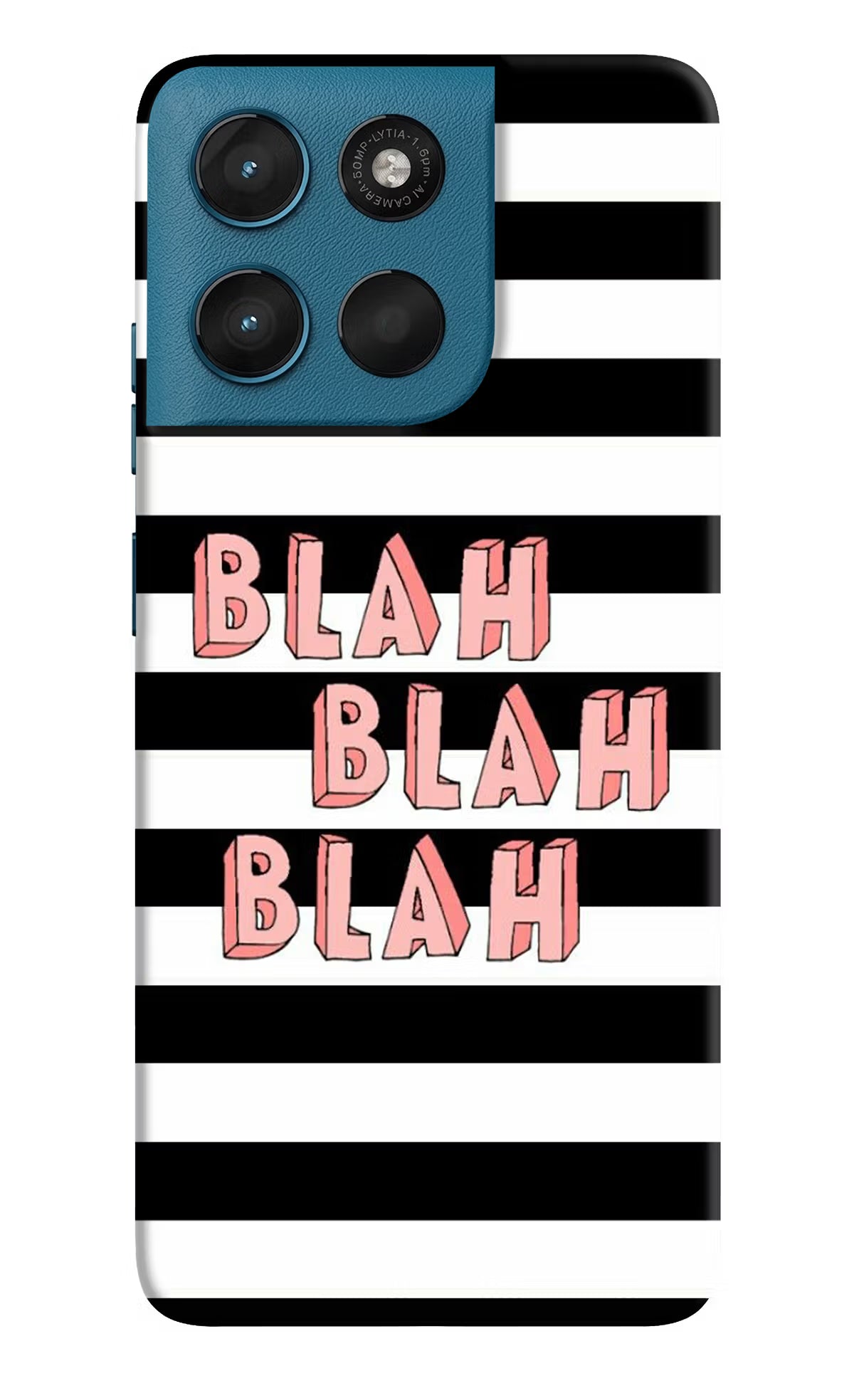 Blah Blah Blah Moto G57 Power 5G Hard Case Back Cover by Casekaro