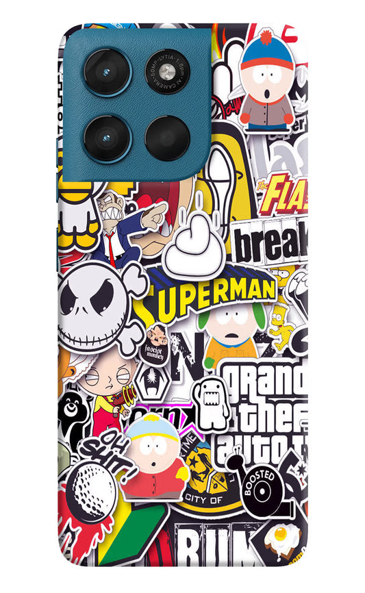 Sticker Bomb Moto G57 Power 5G Hard Case Back Cover by Casekaro