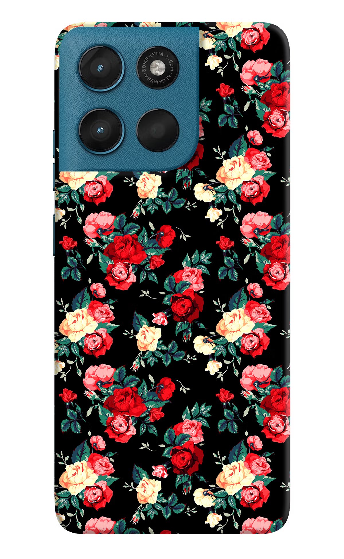 Rose Pattern Moto G57 Power 5G Hard Case Back Cover by Casekaro