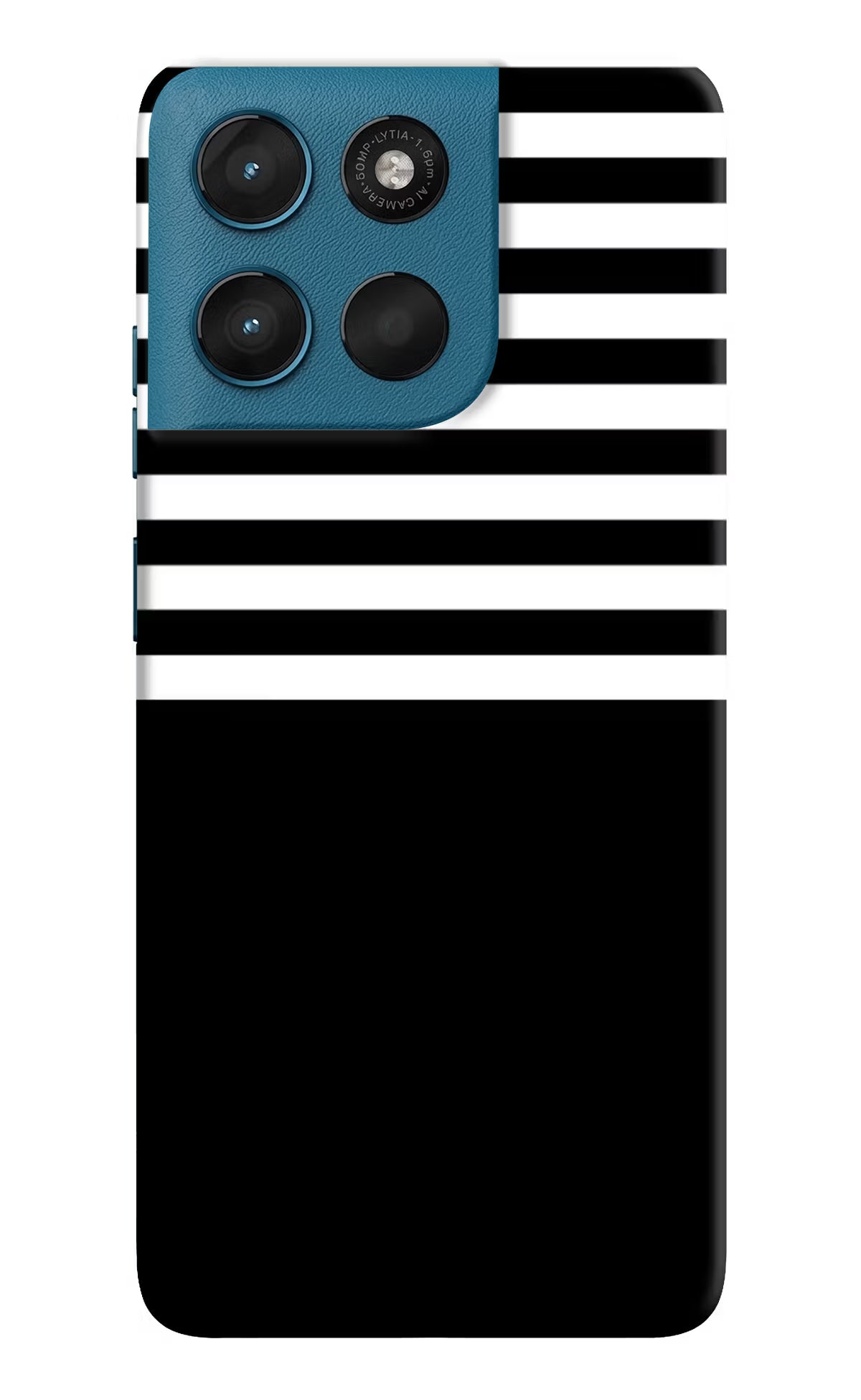 Black and White Print Moto G57 Power 5G Hard Case Back Cover by Casekaro