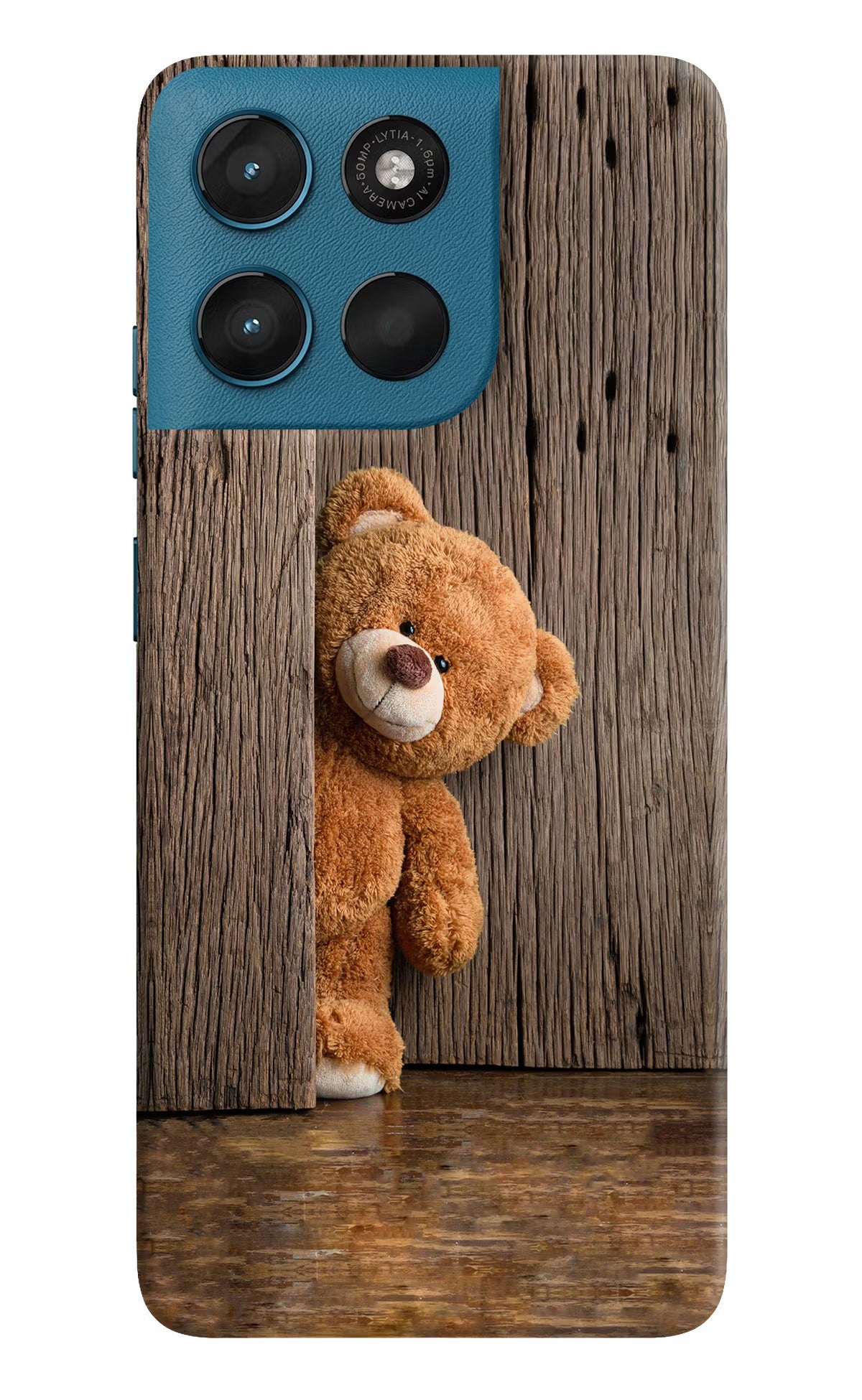 Teddy Wooden Moto G57 Power 5G Hard Case Back Cover by Casekaro