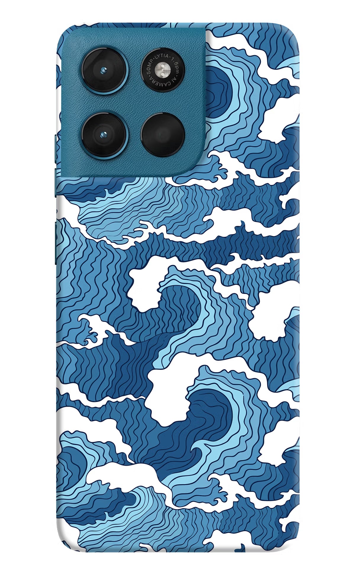 Blue Waves Moto G57 Power 5G Hard Case Back Cover by Casekaro