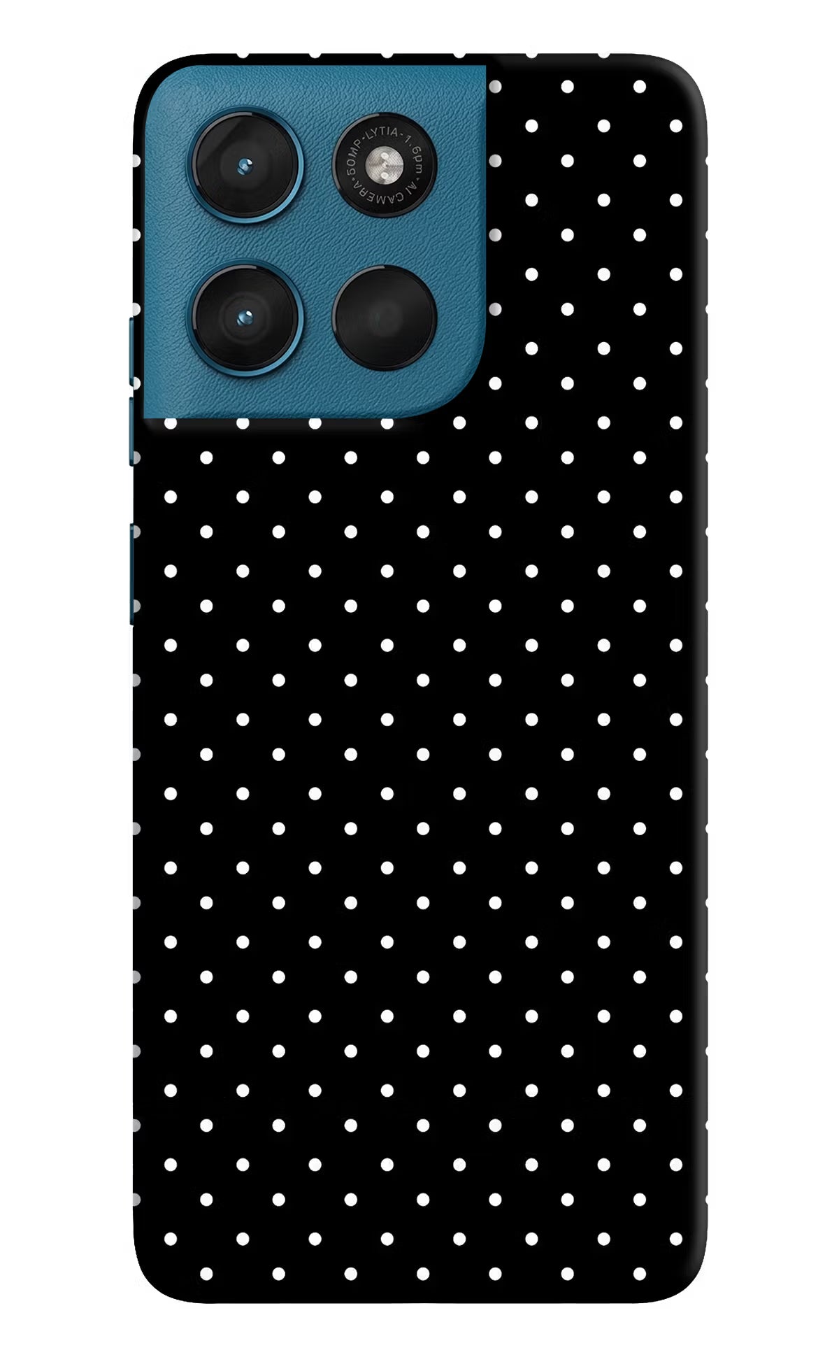 White Dots Moto G57 Power 5G Hard Case Back Cover by Casekaro