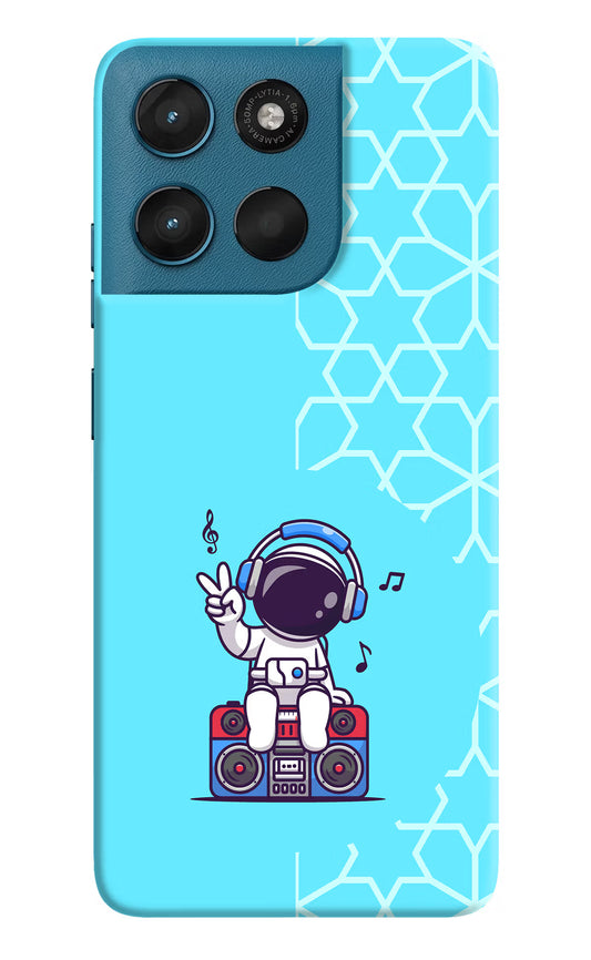 Cute Astronaut Chilling Moto G57 Power 5G Hard Case Back Cover by Casekaro