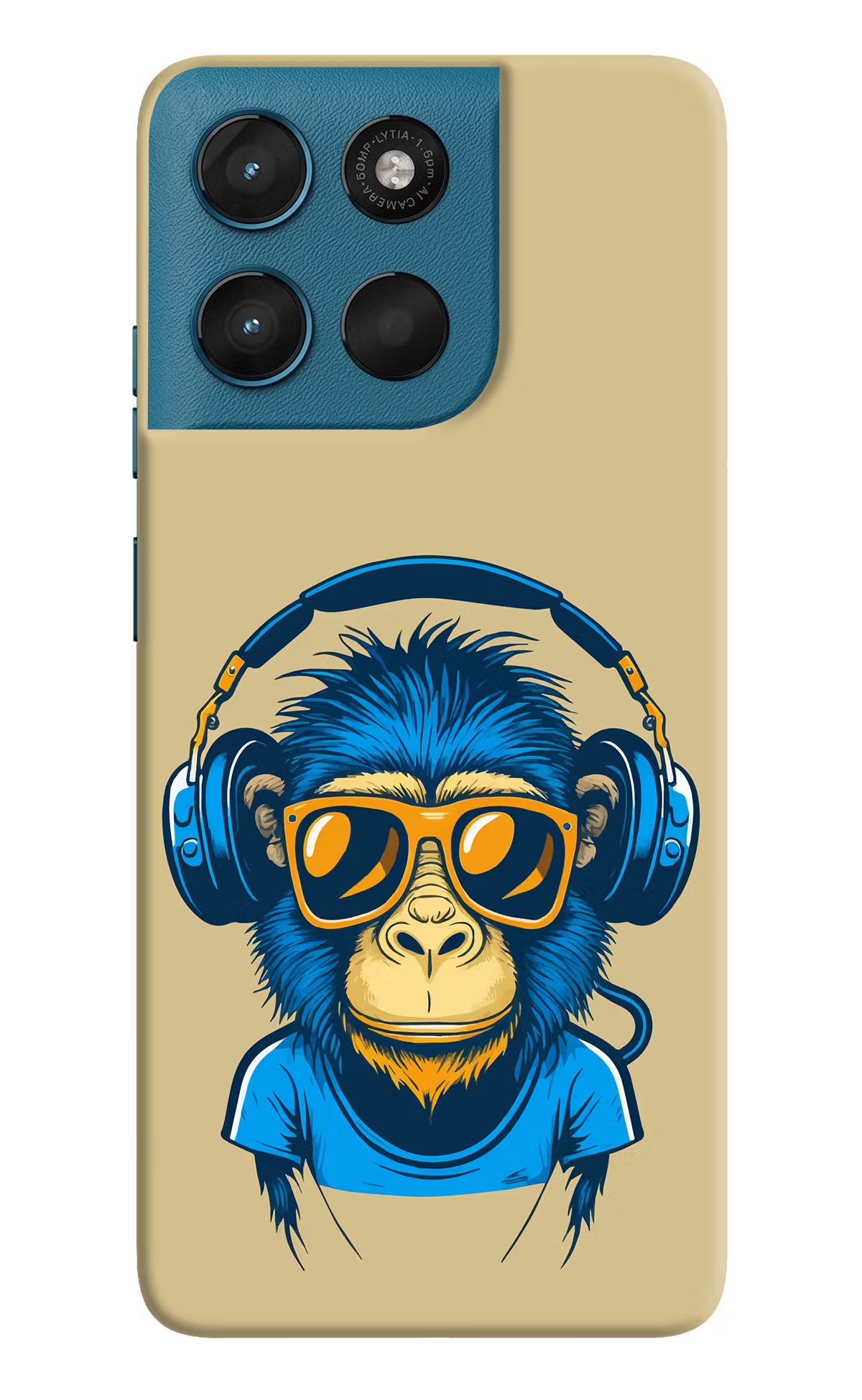 Monkey Headphone Moto G57 Power 5G Hard Case Back Cover by Casekaro