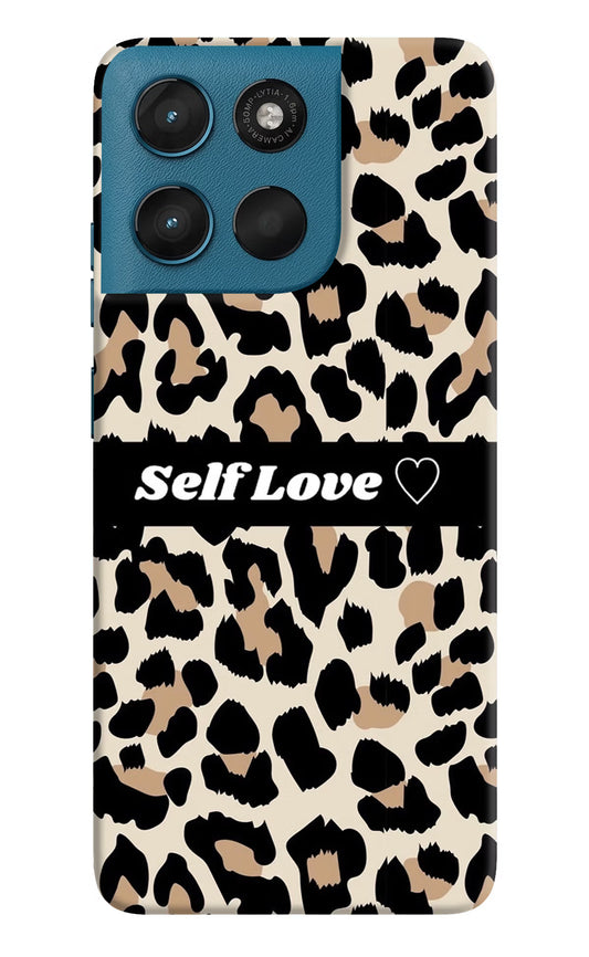 Leopard Print Self Love Moto G57 Power 5G Hard Case Back Cover by Casekaro