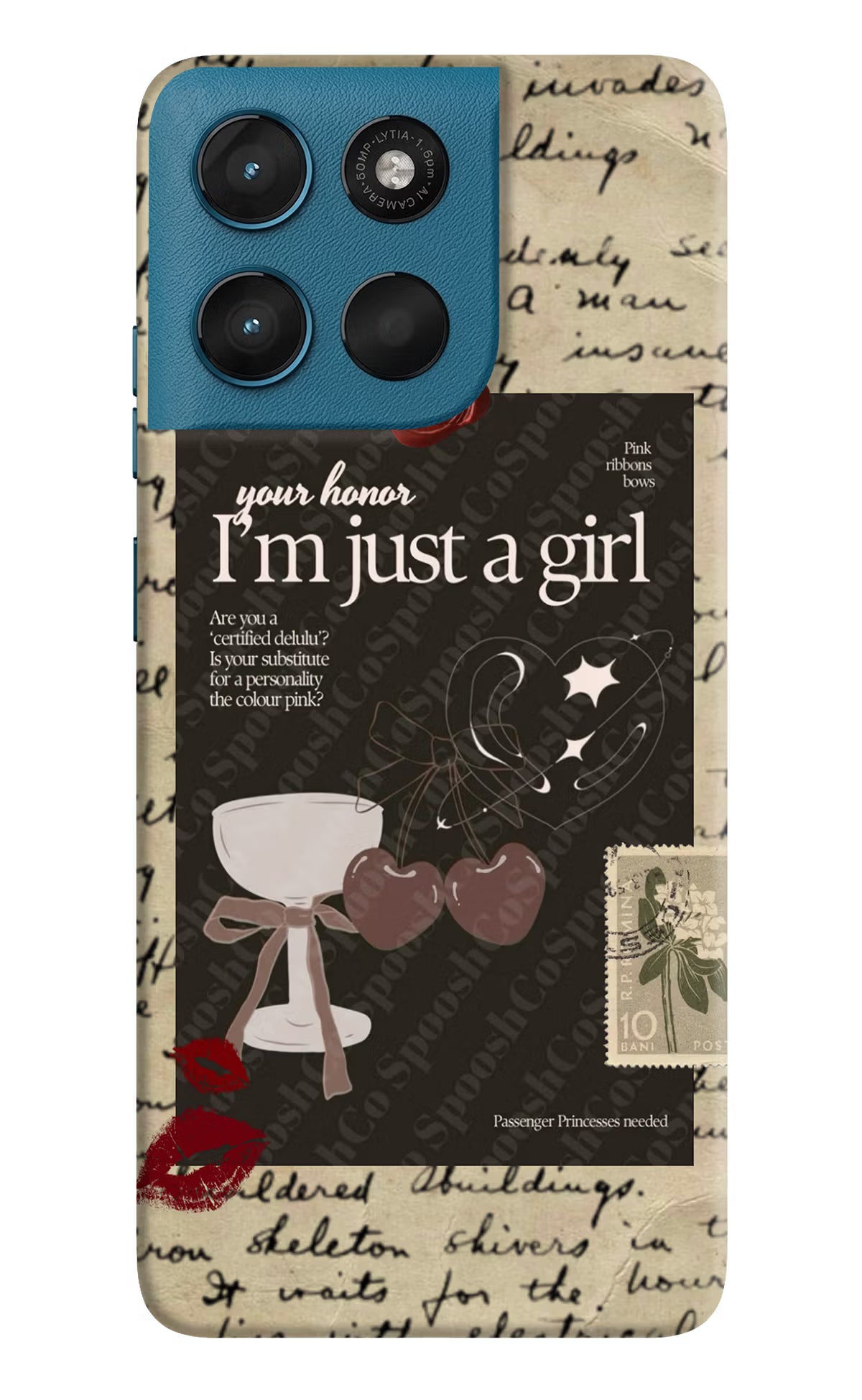 I am just a girl Moto G57 Power 5G Hard Case Back Cover by Casekaro