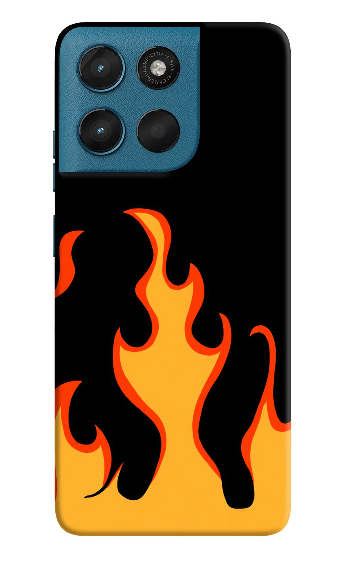 Fired Up – Black Moto G57 Power 5G Hard Case Back Cover by Casekaro