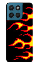 Side Sweep Flames Moto G57 Power 5G Hard Case Back Cover by Casekaro