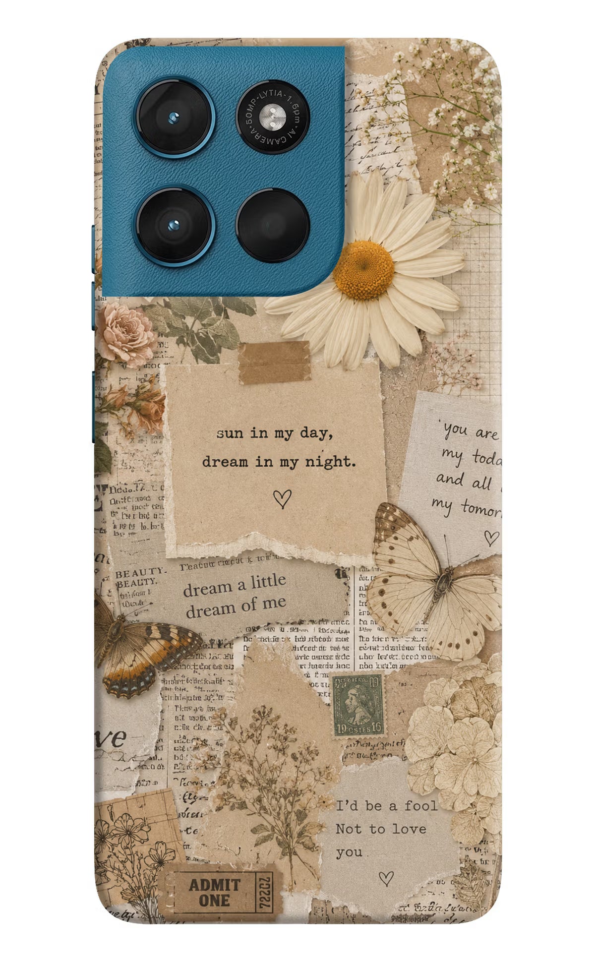 Vintage case Moto G57 Power 5G Back Cover