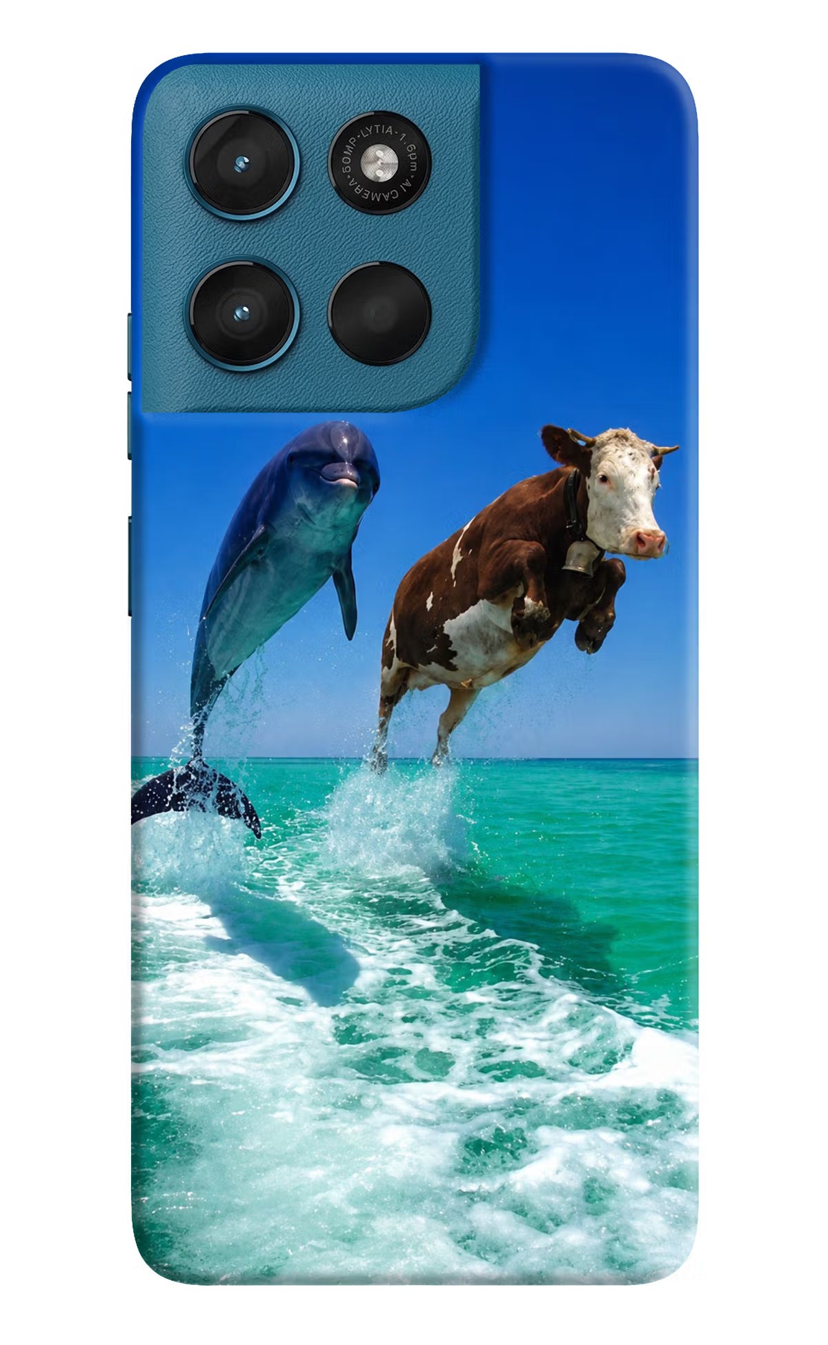 Dolphin vs Cow Moto G57 Power 5G Hard Case Back Cover by Casekaro