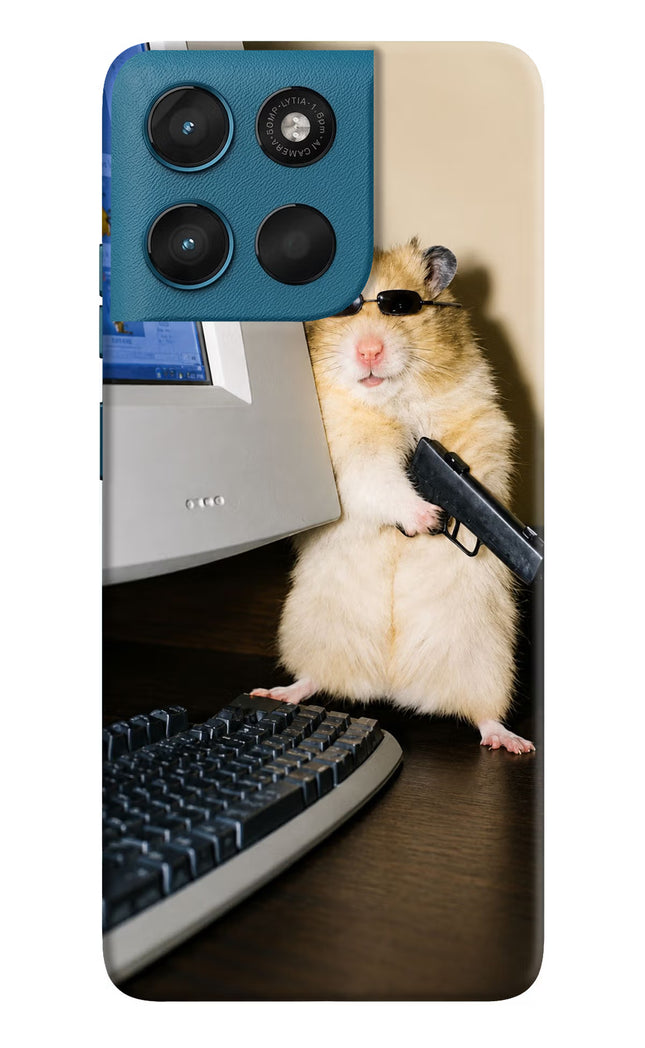 Hacker Hamster Moto G57 Power 5G Hard Case Back Cover by Casekaro