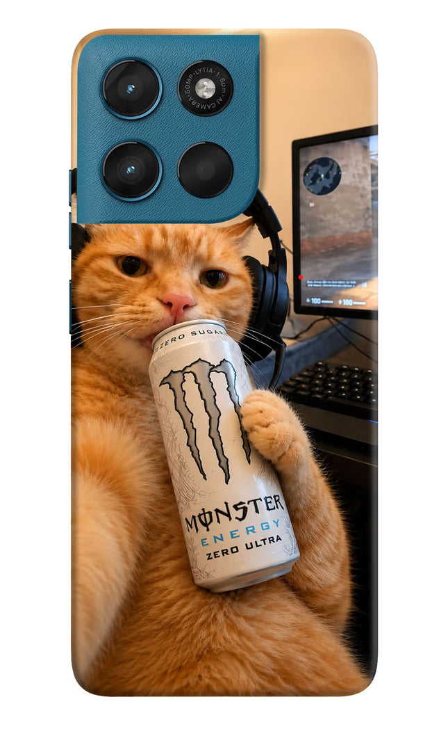 Gamer Cat Energy Moto G57 Power 5G Hard Case Back Cover by Casekaro